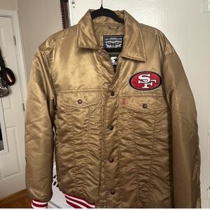 Levi’s STARTER Men's Gold Bomber San Francisco 49er’s Jacket
